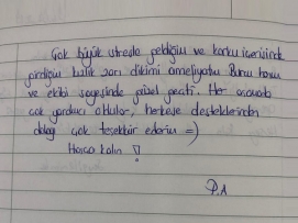 Çok büyük stresle geldim ama her şey istediğim gibi oldu!